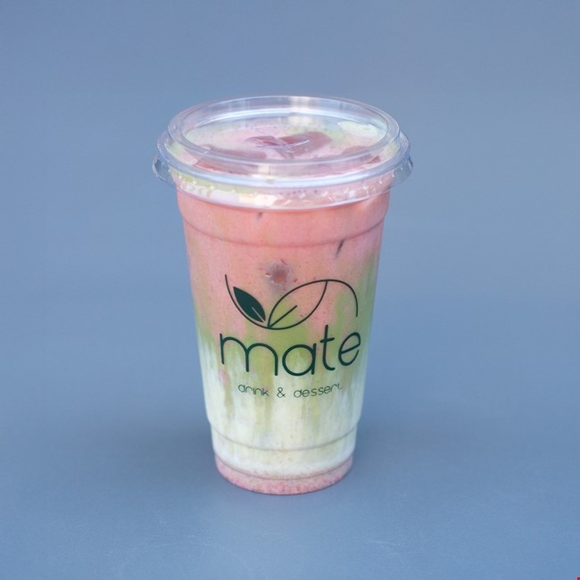 ICED STRAWBERRY MATCHA LATTE